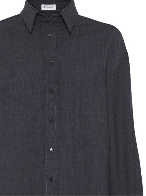 Athracite grey shirt Brunello Cucinelli | M0W07MK916C4078